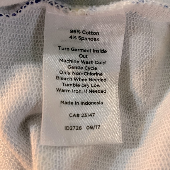 T by Talbots Zip Up Jacket Blue Yellow Blue With Cuffs 1X - Picture 9 of 11